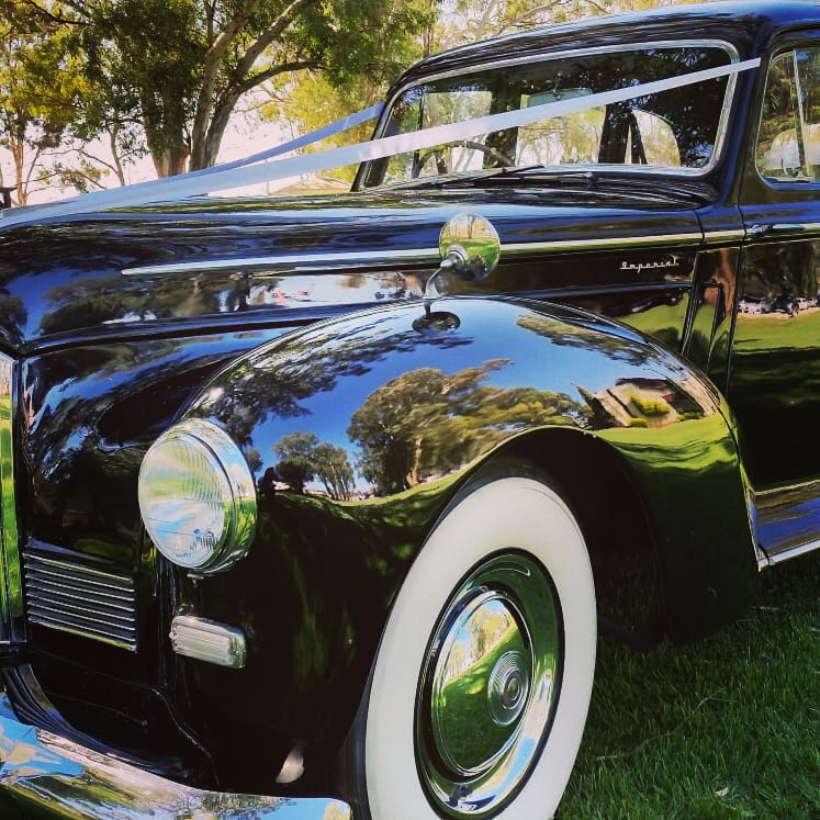 A Humber saloon dressed for a wedding